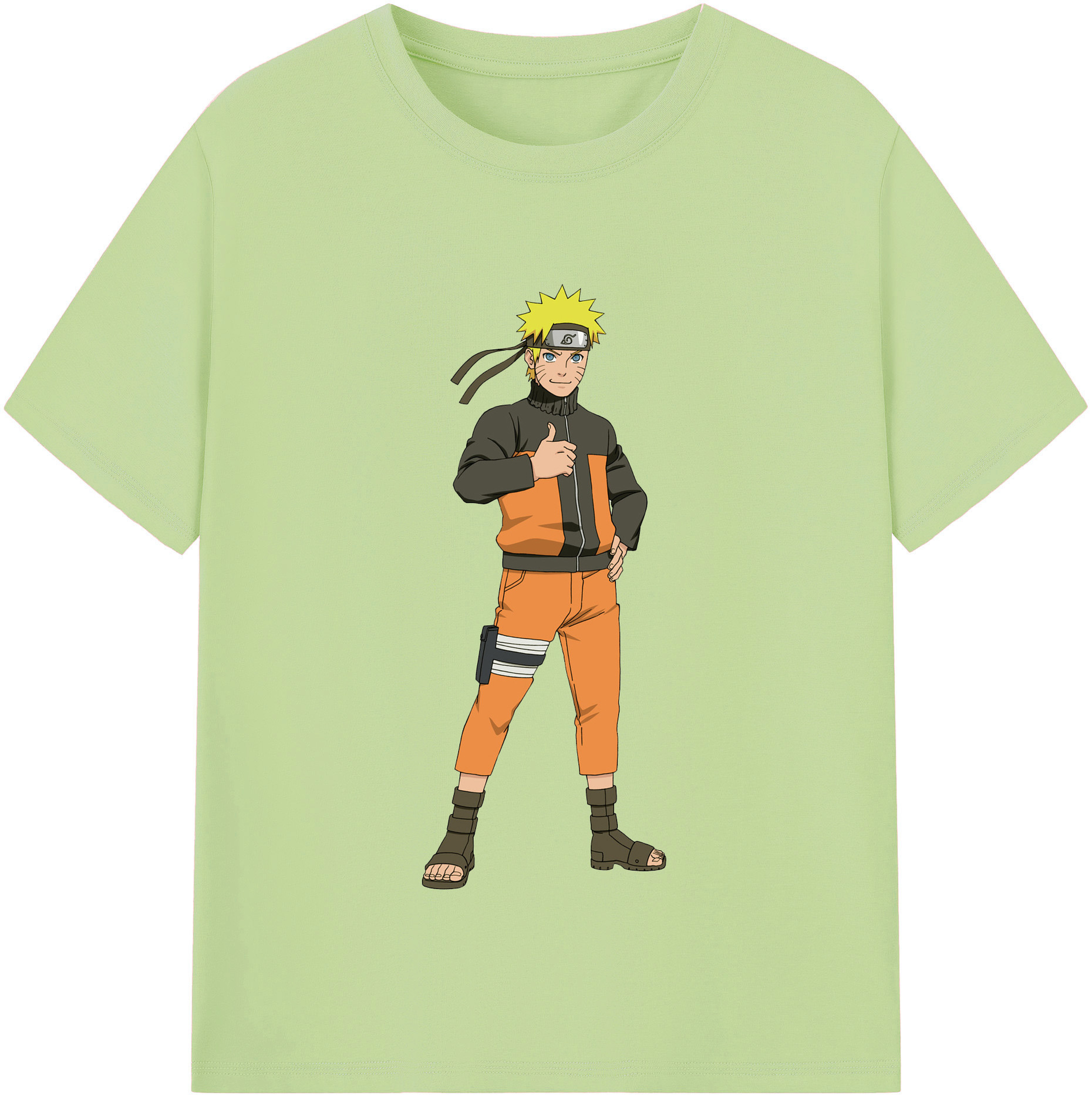 （画像用） NARUTO -ナルト- うずまき ナルト Uzumaki Naruto 綿100％半袖Tシャツ（フロントプリント）